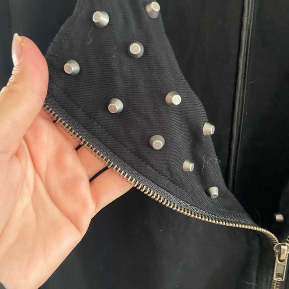 Torrid black jacket blazer zip up moto style studded 3X - Picture 7 of 12